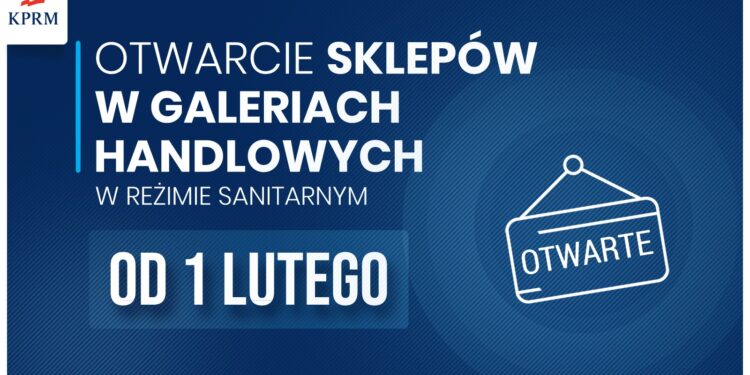 Kraj: Galerie handlowe i muzea otwarte od 1 lutego