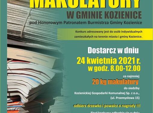 Powiat kozienicki: Drzewa za makulaturę!