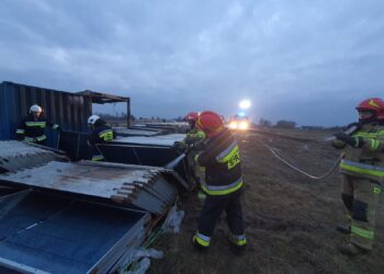 Powiat lipski: Pożar na farmie fotowoltaicznej