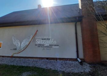 Szydłowiec: Skrzydlaty mural