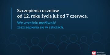 Z Kraju: Od 7 czerwca szczepienia dzieci od 12 lat