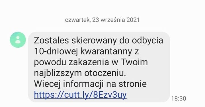Z kraju: Fałszywy SMS o nałożeniu kwarantanny!
