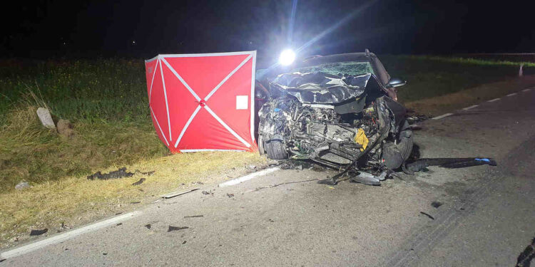 Powiat radomski: Zderzenie czołowe – zginął 24-latek [Zdjęcia]