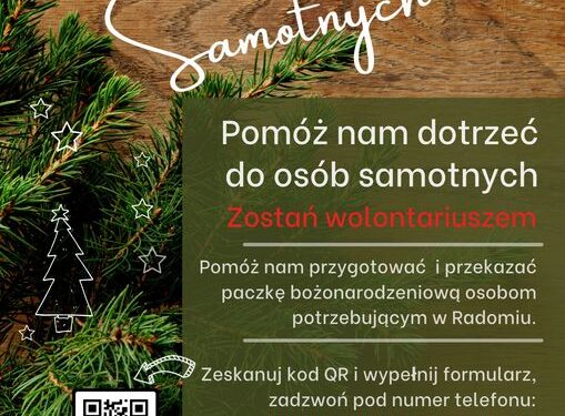 Radom: Zostań wolontariuszem “Wigilii dla Samotnych”