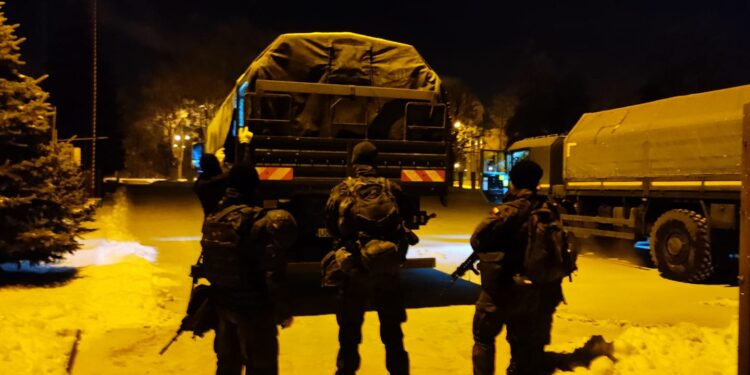 Nasi żołnierze powitają Nowy Rok na granicy z Białorusią