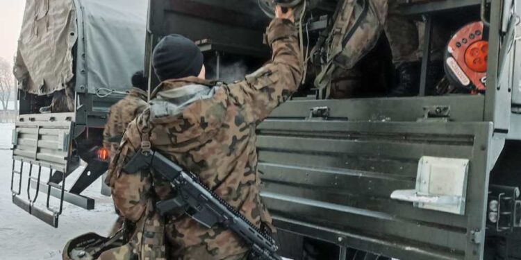 Nasi żołnierze powitają Nowy Rok na granicy z Białorusią