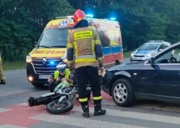 Radomskie: Pijany motocyklista sprawcą kolizji – na przejściu dla pieszych