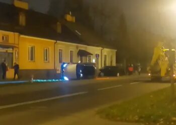 Radom: “Zaparkował” na boku i uciekł