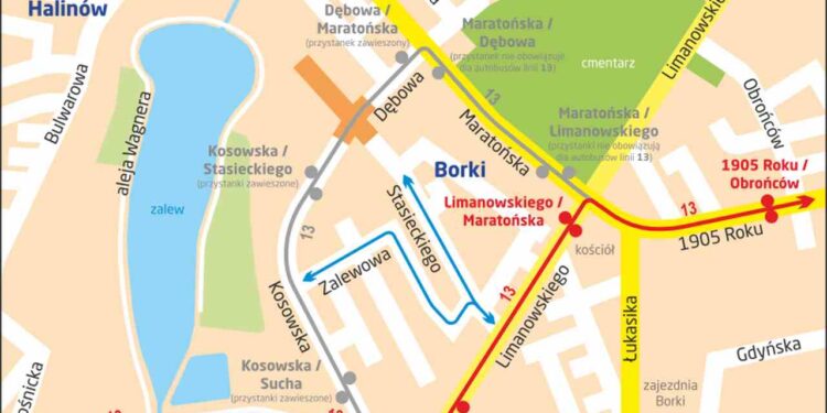 Radom: Zamknięcie skrzyżowania na Borkach – utrudnienia do świąt