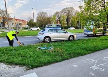 Radom: 9-latek na rowerze potrącony przy placu Kotlarza